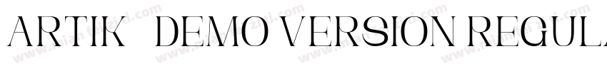 Artik   Demo Version Regular字体转换